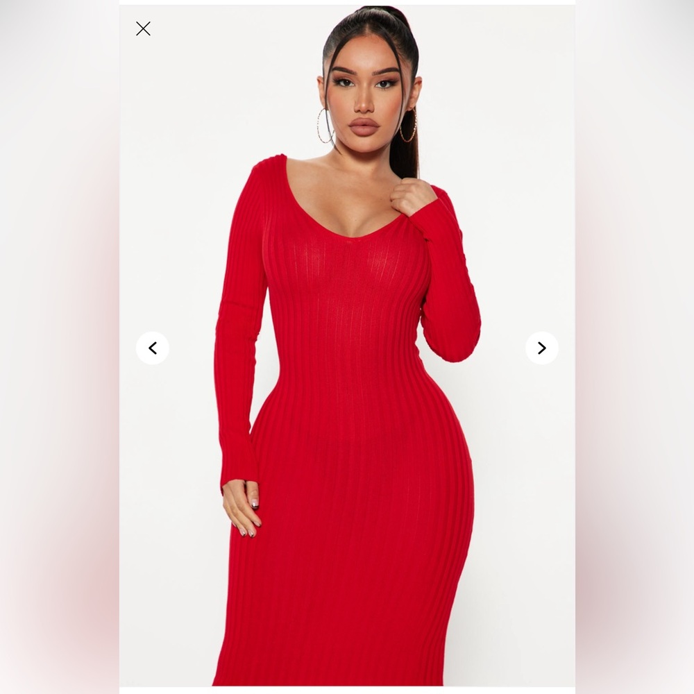 Fashion Nova Kallan Long Sleeve Dress